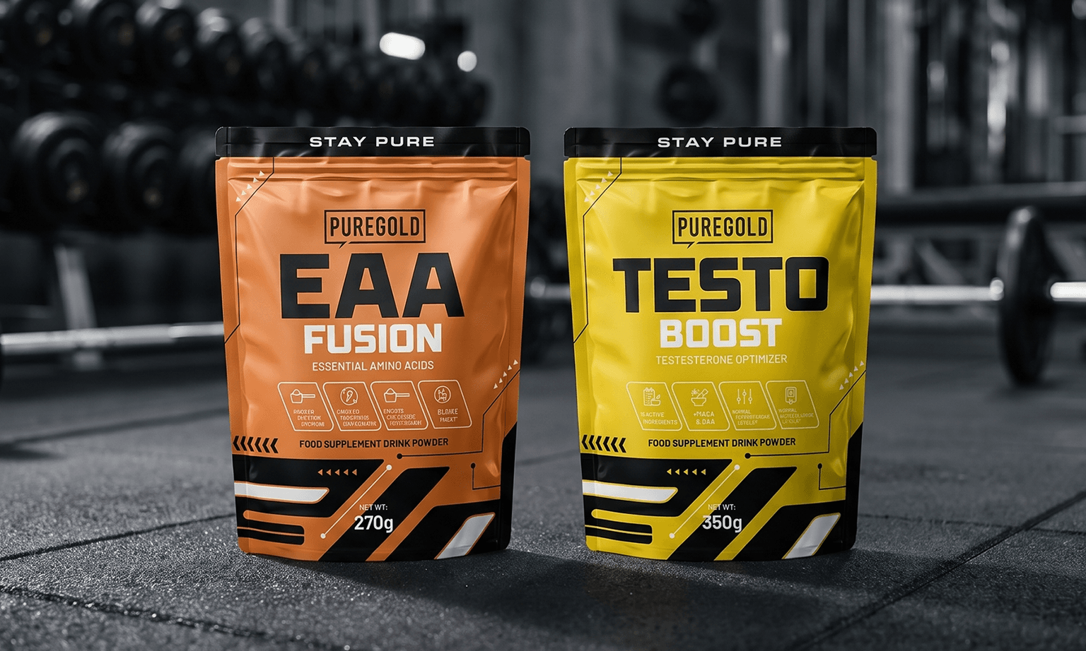 Pure Gold EAA Fusion and Testo Boost