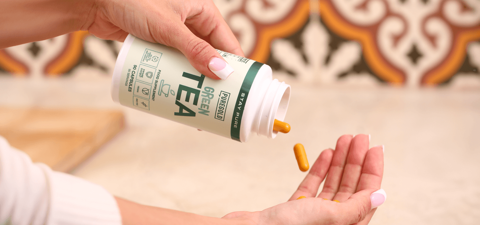 Pure Gold Vegan Green Tea capsules
